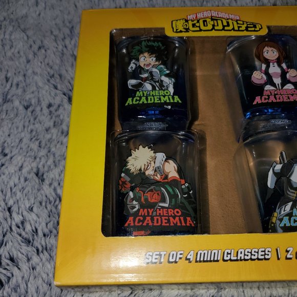 Just Funky Funimation My Hero Academia Set of 4 Shot Glasses, New in Box - Picture 5 of 6